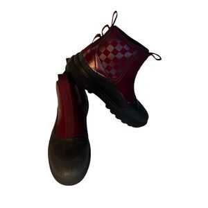 Vans Colfax Boots Red Checkered Women's 8 Men’s 6.5 Shoes Checkerboard 721454